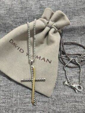 David Yurman Two-Tone Cross Necklace